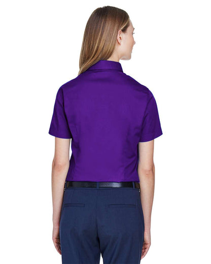 CORE365 Women's Optimum Short Sleeve Twill Shirt 78194 #colormdl_Campus Purple