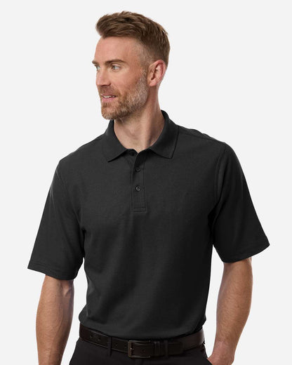 Harriton Men's Tall Maverick CVC Pique Polo M105T #colormdl_Black