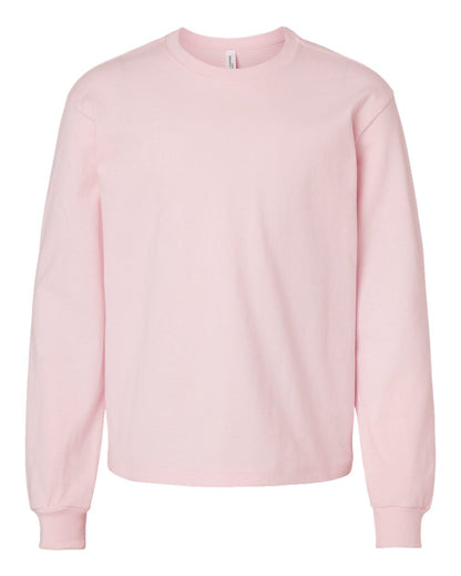 BELLA + CANVAS Youth 6oz. Heavyweight Long Sleeve Tee 3511Y #color_Soft Pink