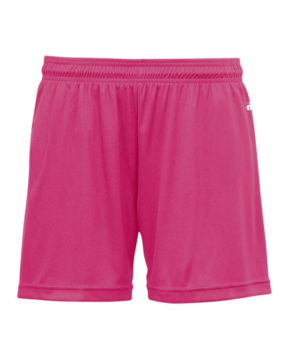 Badger Women's B-Core 5" Inseam Shorts 4116 #color_Hot Pink