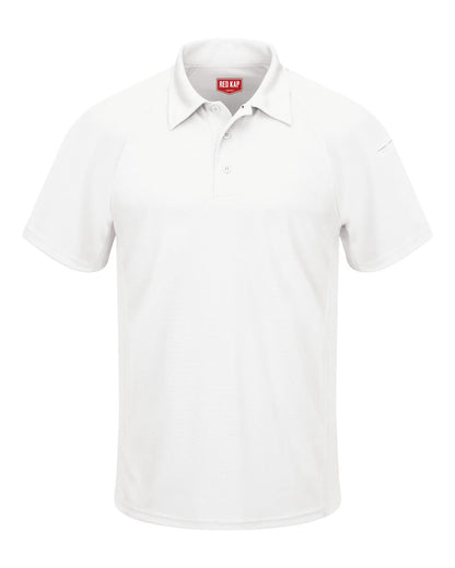 Red Kap Men's Performance Knit® Flex Series Active Polo SK92 #color_White