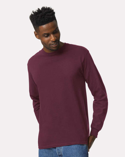 Gildan Ultra Cotton® Long Sleeve T-Shirt 2400 #colormdl_Maroon