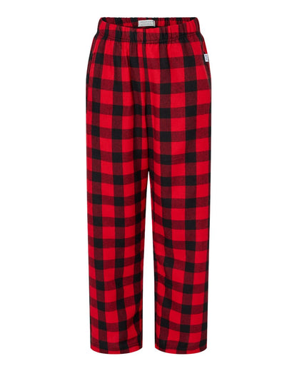 Boxercraft Youth Flannel Pants BY6624 #color_Red/ Black Buffalo