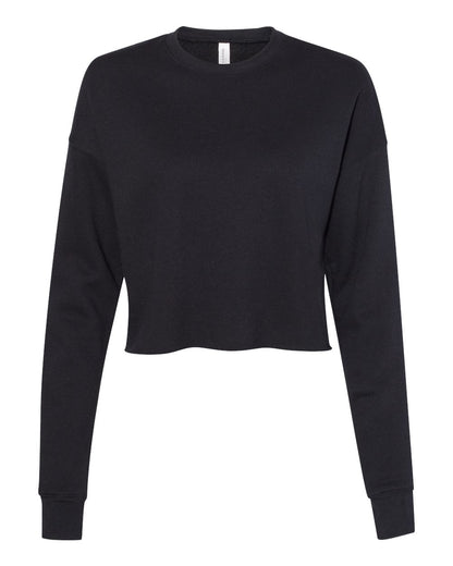 BELLA + CANVAS Women's Crop Crew Fleece 7503 #color_Black