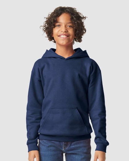 Gildan Youth Softstyle® Midweight Hooded Sweatshirt SF500B #colormdl_Navy