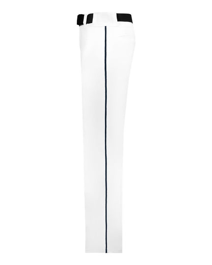 Alleson Athletic Youth Baseball Pants With Braid 605WLBY #color_White/ Navy