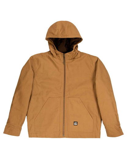 Berne Apparel Men's Tall Heritage Duck Hooded Jacket HJ65T #color_Brown Duck
