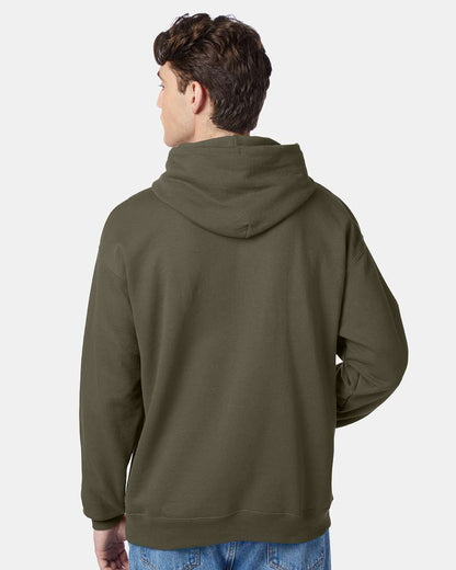 Hanes Unisex EcoSmart® Hooded Sweatshirt P170 #colormdl_Fatigue Green
