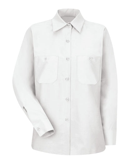 Red Kap Women's Industrial Work Shirt SP13 #color_White