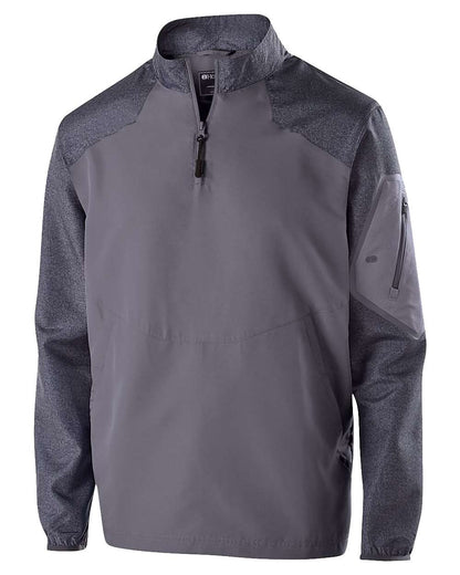 Holloway Men's Raider Quarter-Zip Jacket 229155 #color_Carbon Print/ Graphite