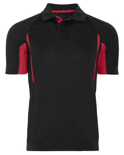 Holloway Men's Two-Tone Avenger Polo 222530 #color_Black/ Scarlet