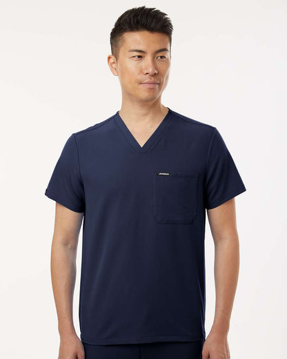 Jaanuu Men's Holmes Everyday 1-Pocket Scrub V-Neck Top M10001 #colormdl_Midnight Navy