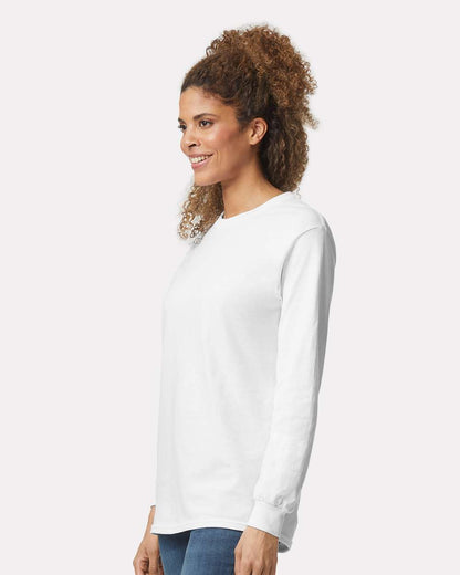 Gildan Unisex Ultra Cotton® Long Sleeve T-Shirt 2400 #colormdl_White