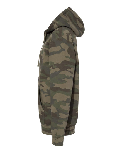 Independent Trading Co. Unisex Heavyweight Full-Zip Hooded Sweatshirt IND4000Z #color_Forest Camo