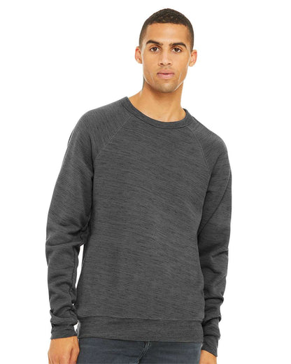 BELLA + CANVAS Sponge Fleece Raglan Crewneck Sweatshirt 3901 #colormdl_Dark Grey Marble