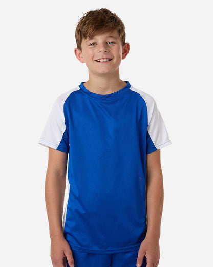 Augusta Sportswear Youth Cutter Jersey 1518 #colormdl_Royal/ White