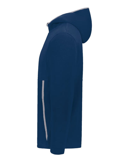 Augusta Sportswear Eco Revive™ Polar Fleece Hooded Full-Zip Jacket 6858 #color_Navy