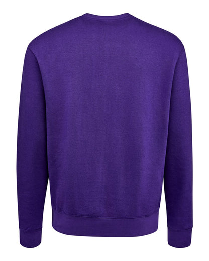 J. America Unisex BTB Fleece Crewneck Sweatshirt 8721 #color_Purple