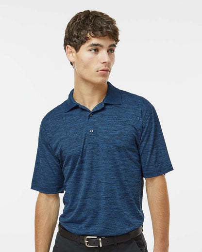 Paragon Men's Dakota Striated Heather Polo 130 #colormdl_Deep Blue Heather