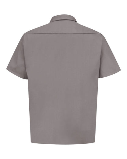 Red Kap Men's Utility Short Sleeve Work Shirt ST62 #color_Silver Grey