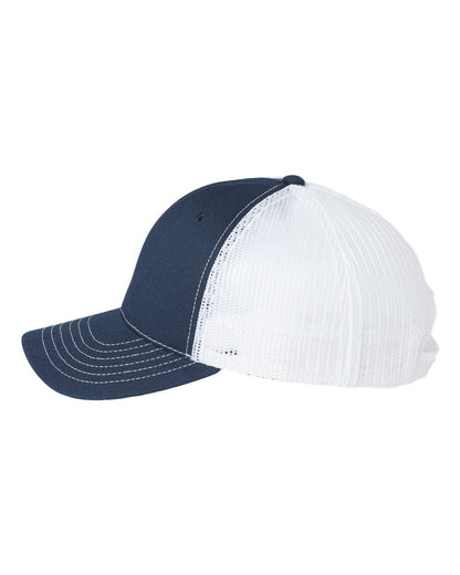 Classic Caps USA-Made Trucker Cap USA100 #color_Navy/ White