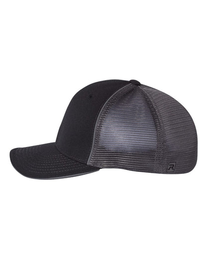 Richardson Pulse Sportmesh R-Flex Cap 172 #color_Black/ Charcoal Split