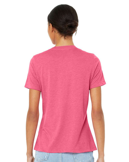 BELLA + CANVAS Women’s Relaxed Fit Triblend Tee 6413 #colormdl_Charity Pink Triblend