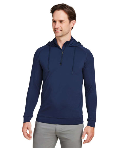 Swannies Unisex Vandyke Quarter-Zip Hooded Sweatshirt SWV600 #colormdl_Navy/ Navy