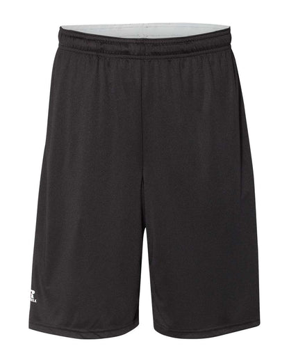 Russell Athletic Men's Dri-Power® Essential 10" Shorts with Pockets TS7X2M #color_Black