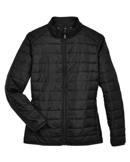 CORE365 Women's Prevail Packable Puffer Jacket CE700W #color_Black