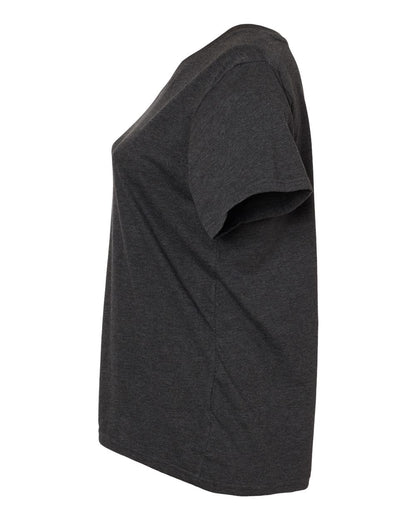 LAT Women's Curvy Collection Fine Jersey V-Neck Tee 3817 #color_Vintage Smoke