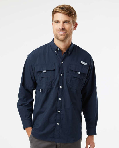 Columbia PFG Bahama™ II Long Sleeve Shirt 212463 #colormdl_Collegiate Navy