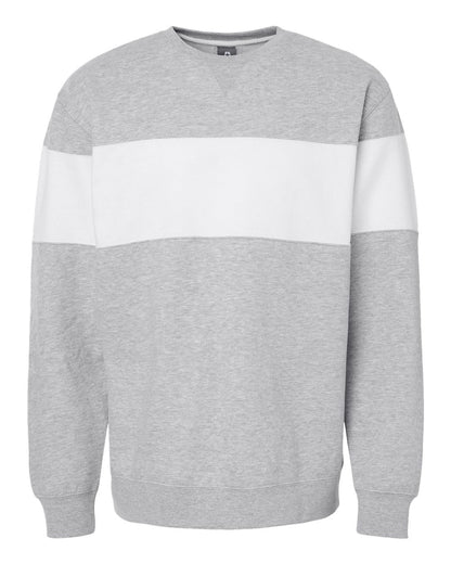 J. America Unisex Varsity Fleece Crewneck Sweatshirt 8646 #color_Oxford