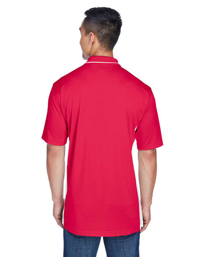 UltraClub Men's Cool & Dry Sport Two-Tone Polo 8406 #colormdl_Red/ White
