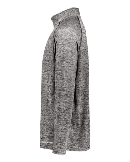 Holloway Men's Electrify CoolCore® Quarter-Zip Pullover 222574 #color_Black Heather