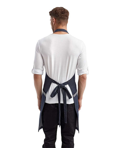 Artisan Collection by Reprime Regenerate Recycled Bib Apron RP122 #colormdl_Indigo Denim
