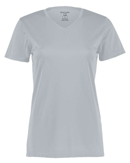 Holloway Women's Momentum V-Neck T-Shirt 222820 #color_Silver