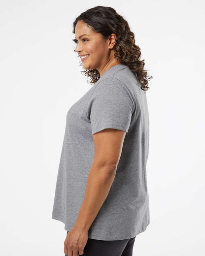 LAT Women's Curvy Collection Fine Jersey Tee 3816 #colormdl_Granite Heather