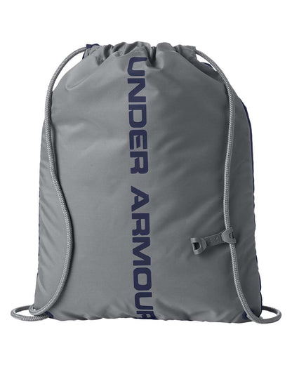Under Armour Ozsee Sackpack Drawstring Bag 1240539 #color_Midnight Navy/ White