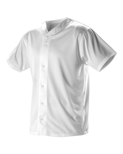 Alleson Athletic Full Button Lightweight Baseball Jersey 52MBFJ #color_White