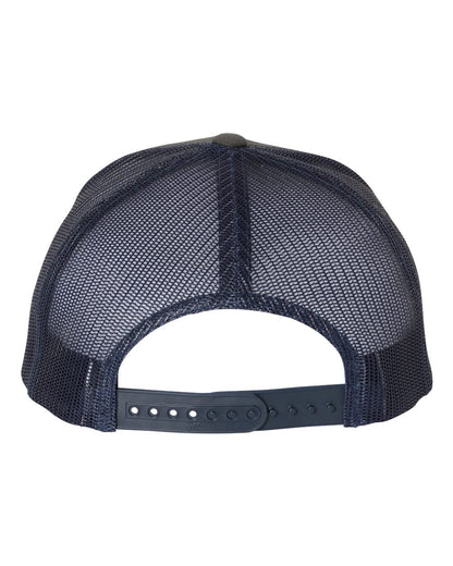 YP Classics Retro Trucker Cap 6606 #color_Charcoal/ Navy