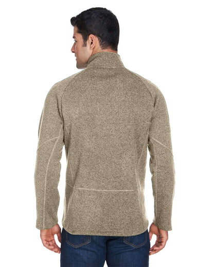 Devon & Jones Unisex Bristol Sweater Fleece Quarter-Zip Pullover DG792 #colormdl_Khaki Heather