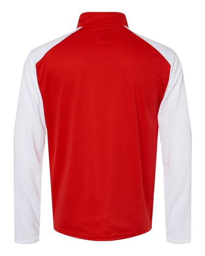 Badger Breakout Quarter-Zip Pullover 4231 #color_Red/ White