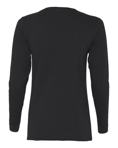 Gildan Women’s Heavy Cotton™ Long Sleeve T-Shirt 5400L #color_Black