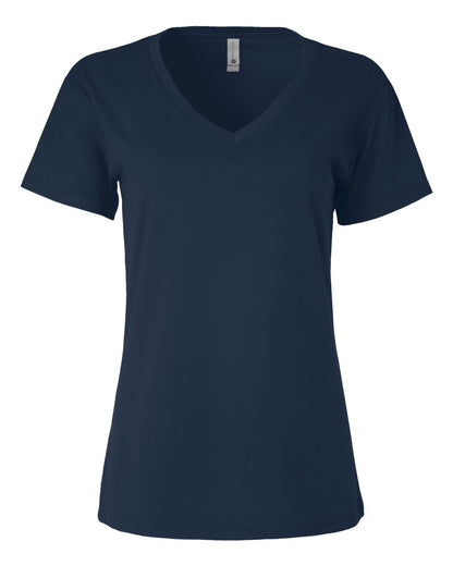 Next Level Women’s Cotton V-Neck T-Shirt 3940 #color_Midnight Navy