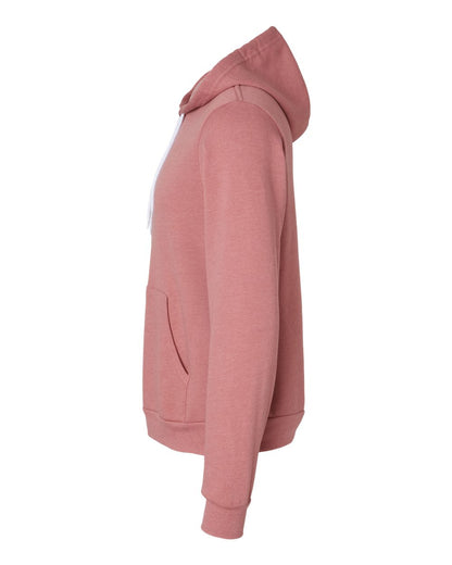 BELLA + CANVAS Unisex Sponge Fleece Hoodie Sweatshirt 3719 #color_Heather Mauve
