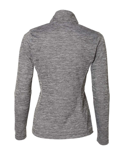 Russell Athletic Women's Striated Quarter-Zip Pullover QZ7EAX #color_Black