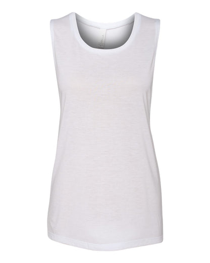 BELLA + CANVAS Women's Flowy Scoop Muscle Tank 8803 #color_White