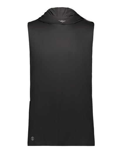 Holloway Unisex CoolCore® Sleeveless Hooded T-Shirt 222590 #color_Black