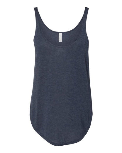 BELLA + CANVAS Women's Flowy Tank with Side Slit 8802 #color_Heather Navy